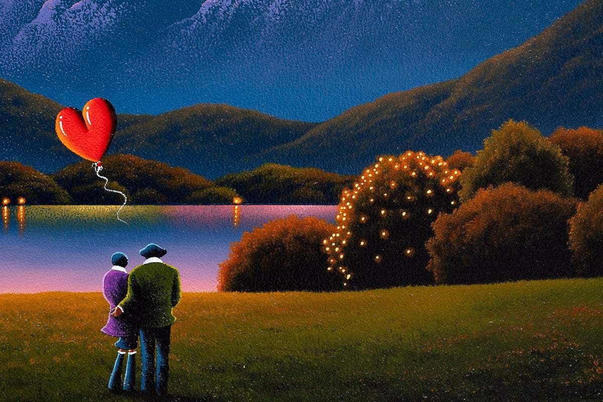 Every Firework Starts With A Spark, Like Our Love - Original - SOLD by artist David Renshaw - Wyecliffe Galleries