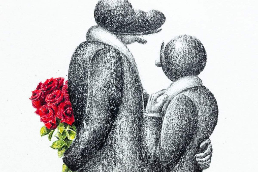 Everyday With You Is A Gift - Original Sketch - SOLD by artist David Renshaw - Wyecliffe Galleries