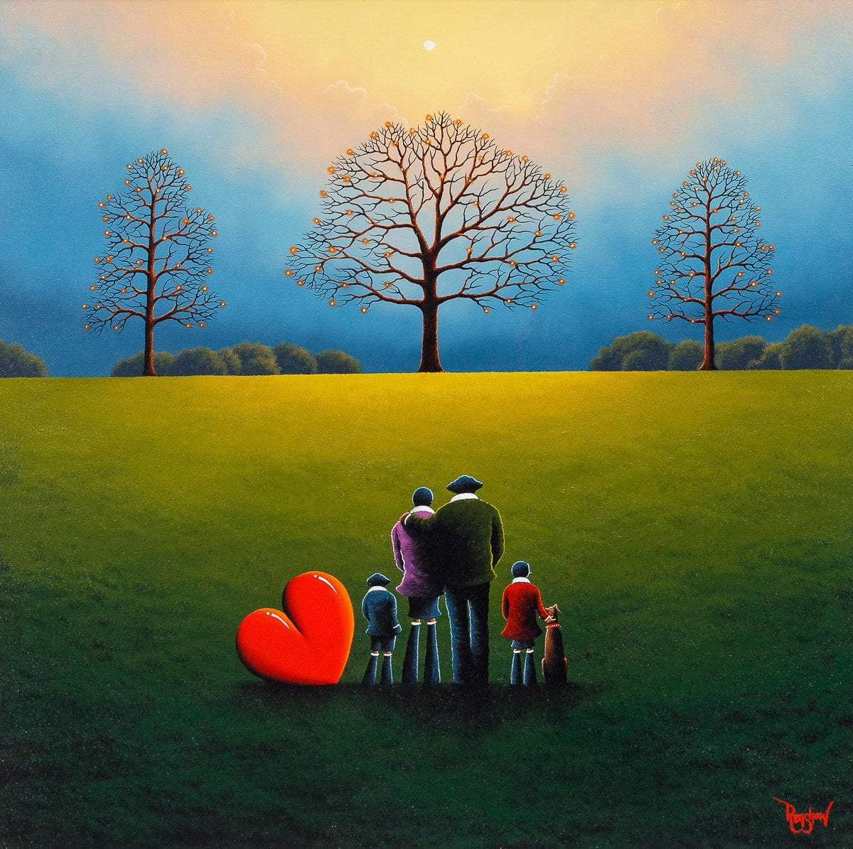 Family Is A Gift That Lasts Forever - Original - SOLD by artist David Renshaw - Wyecliffe Galleries