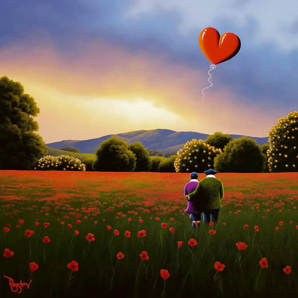 Field Of Poppies - Original - SOLD by artist David Renshaw - Wyecliffe Galleries