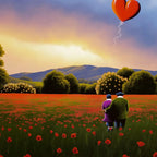 Field Of Poppies - Original - SOLD by artist David Renshaw - Wyecliffe Galleries