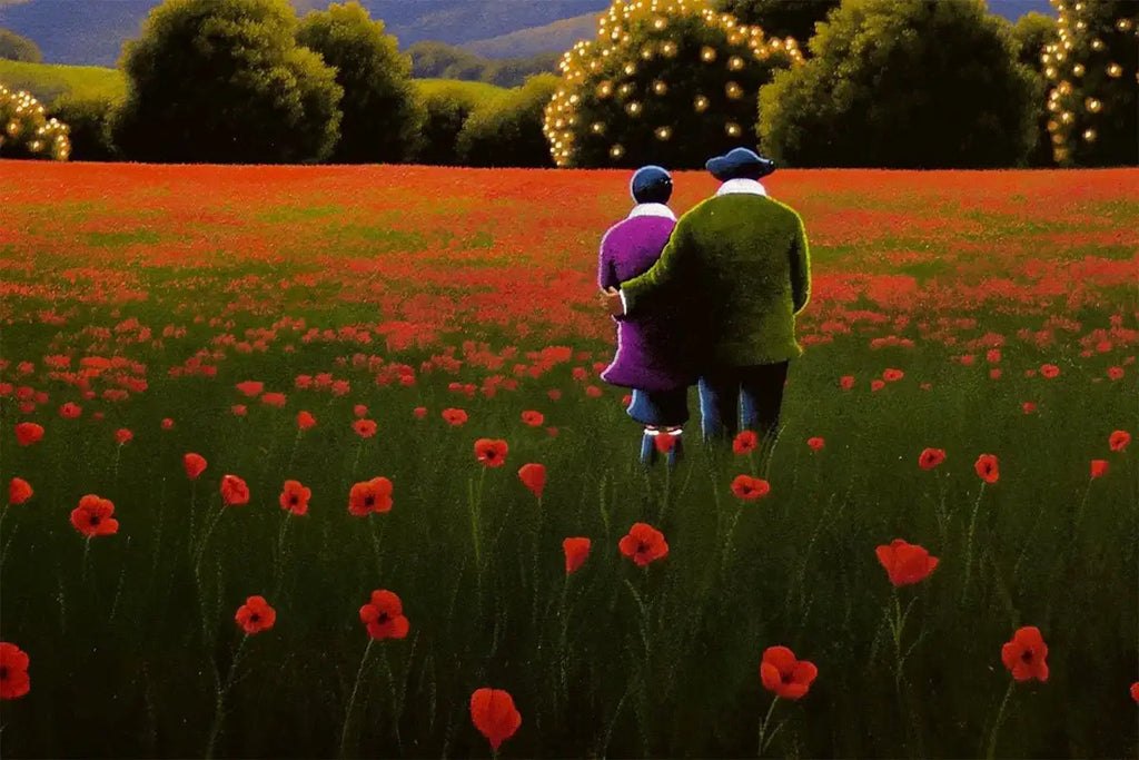 Field Of Poppies - Original - SOLD by artist David Renshaw - Wyecliffe Galleries