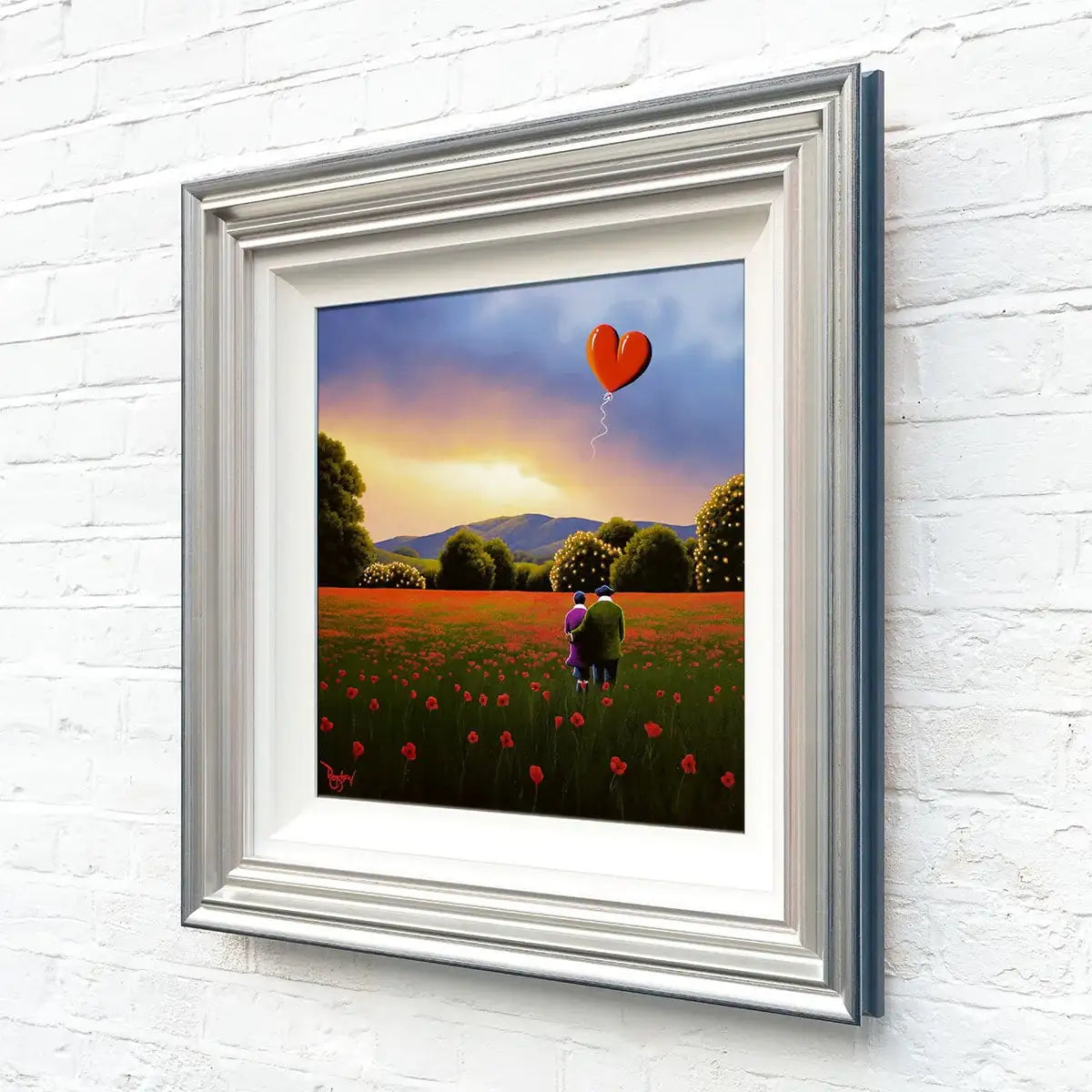 Field Of Poppies - Original - SOLD by artist David Renshaw - Wyecliffe Galleries