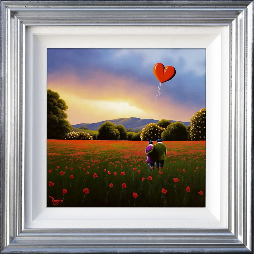 Field Of Poppies - Original - SOLD by artist David Renshaw - Wyecliffe Galleries