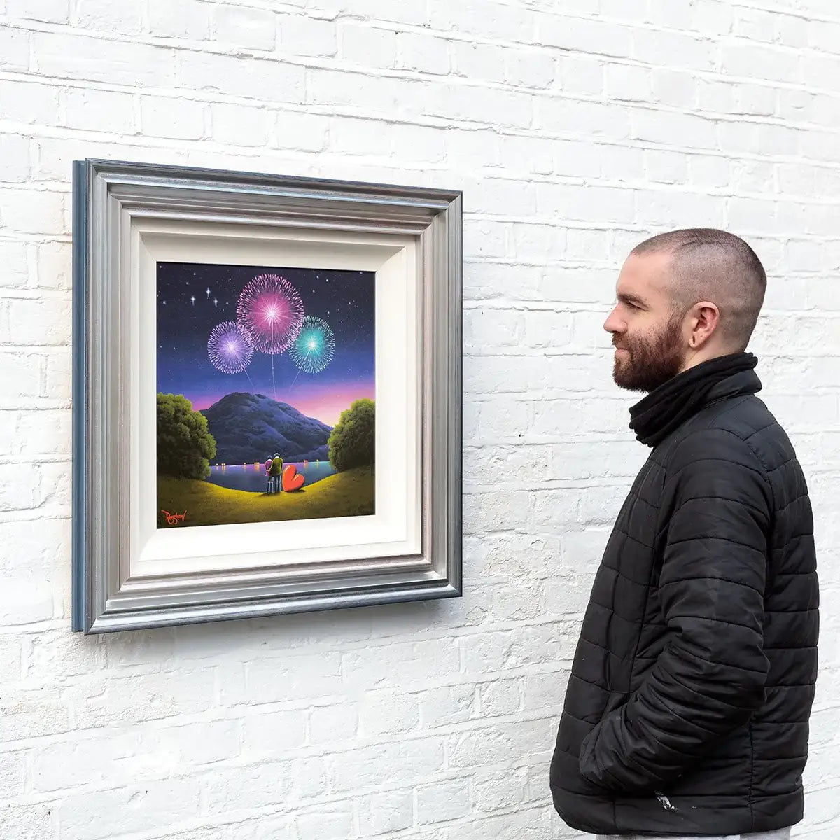 Fireworks Are The Smiles Of Our Heart - Original - SOLD by artist David Renshaw - Wyecliffe Galleries
