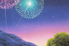Fireworks Are The Smiles Of Our Heart - Original - SOLD by artist David Renshaw - Wyecliffe Galleries