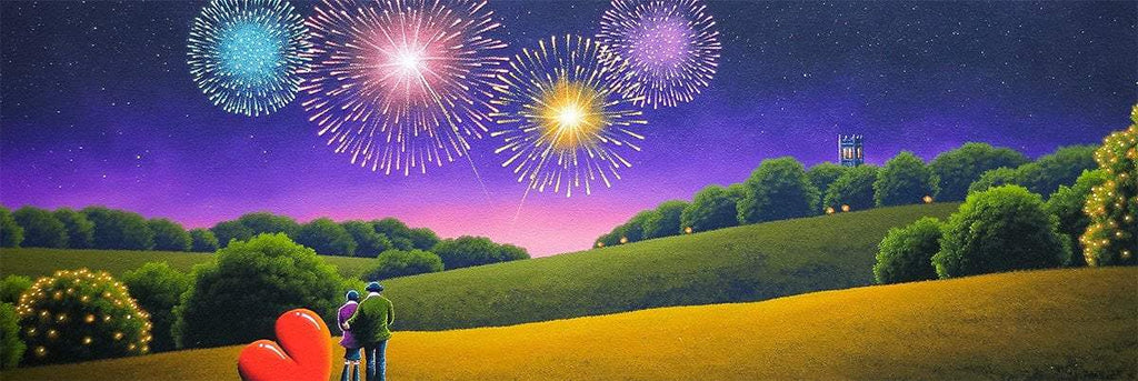 Fireworks Fade, But Love Remains - Original - SOLD by artist David Renshaw - Wyecliffe Galleries