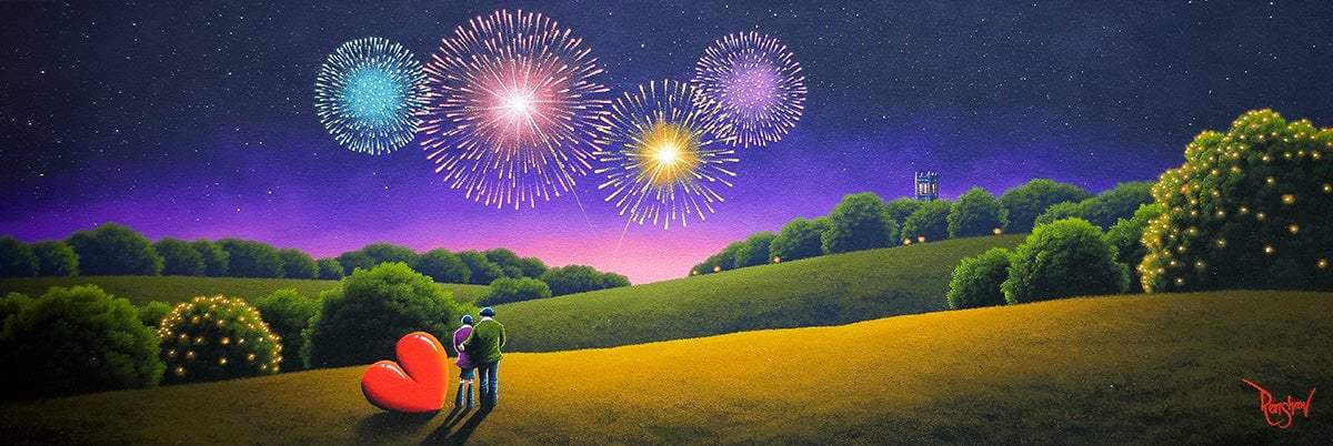 Fireworks Fade, But Love Remains - Original - SOLD by artist David Renshaw - Wyecliffe Galleries