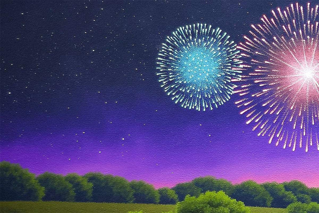 Fireworks Fade, But Love Remains - Original - SOLD by artist David Renshaw - Wyecliffe Galleries