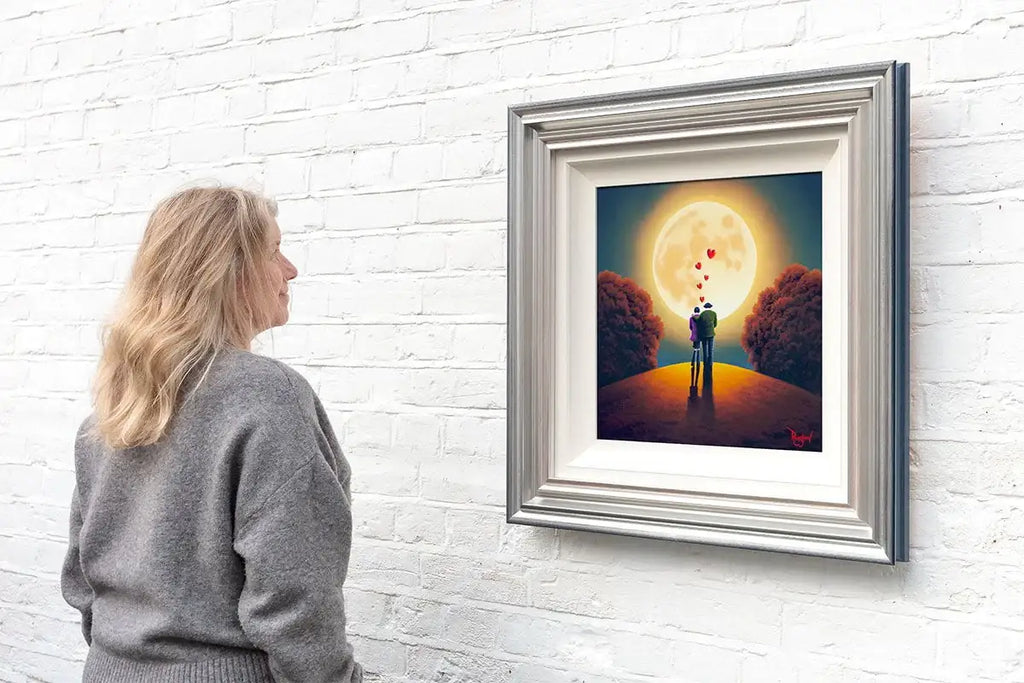 Forever You, Me And The Moon - Original - SOLD by artist David Renshaw - Wyecliffe Galleries