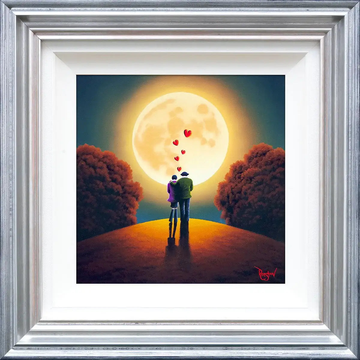 Forever You, Me And The Moon - Original - SOLD by artist David Renshaw - Wyecliffe Galleries