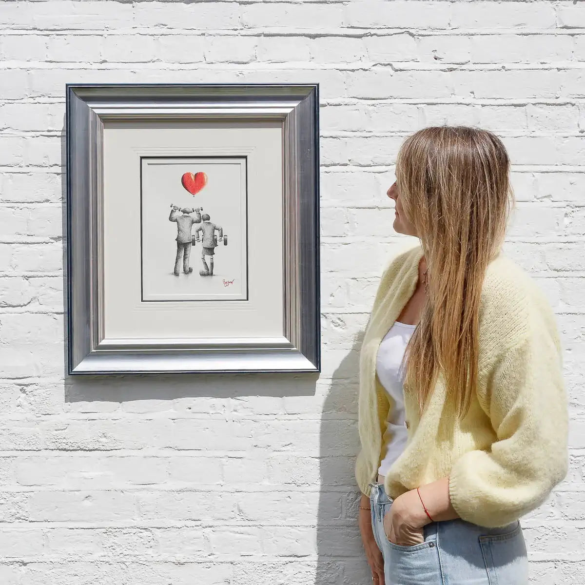 Girl Power - Original Sketch - SOLD by artist David Renshaw - Wyecliffe Galleries