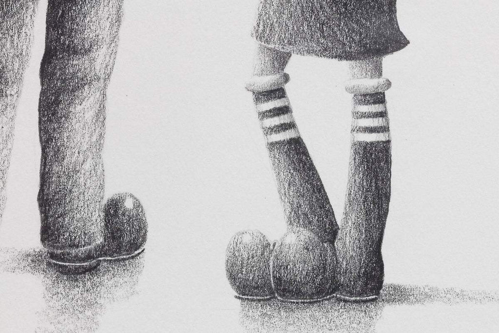 Girl Power - Original Sketch - SOLD by artist David Renshaw - Wyecliffe Galleries