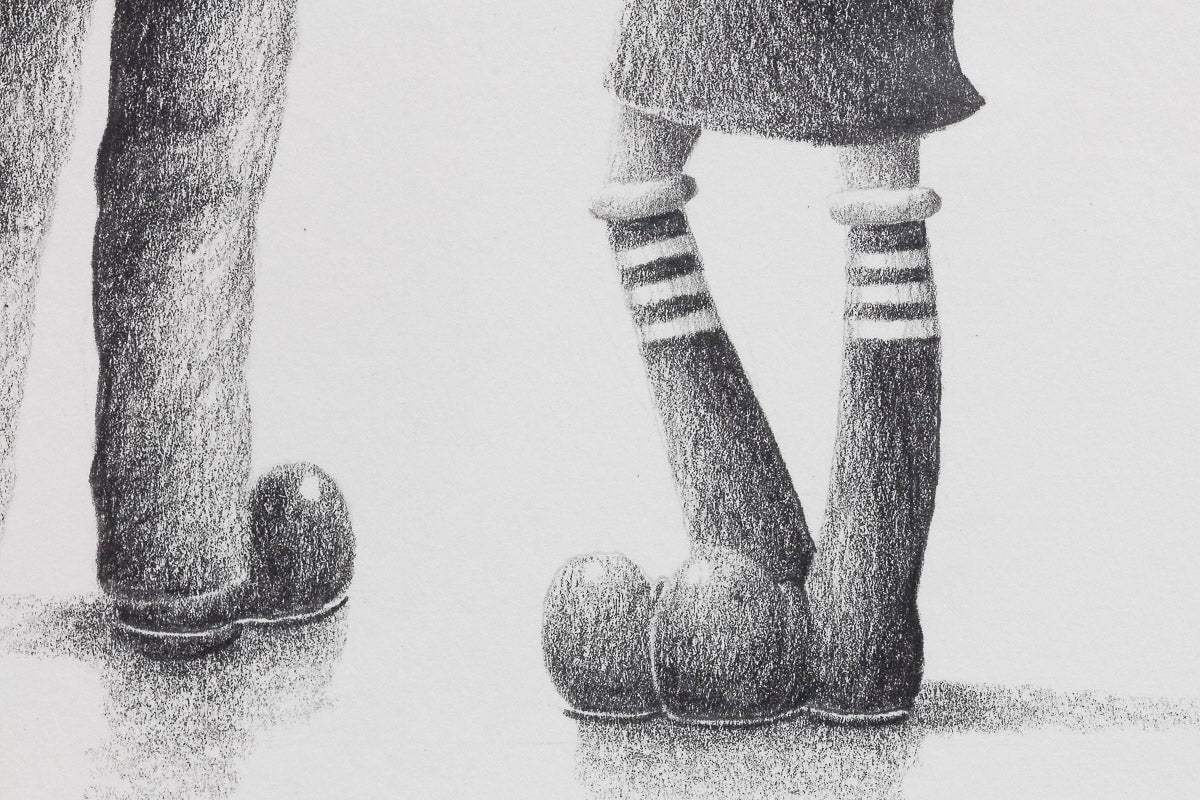 Girl Power - Original Sketch - SOLD by artist David Renshaw - Wyecliffe Galleries