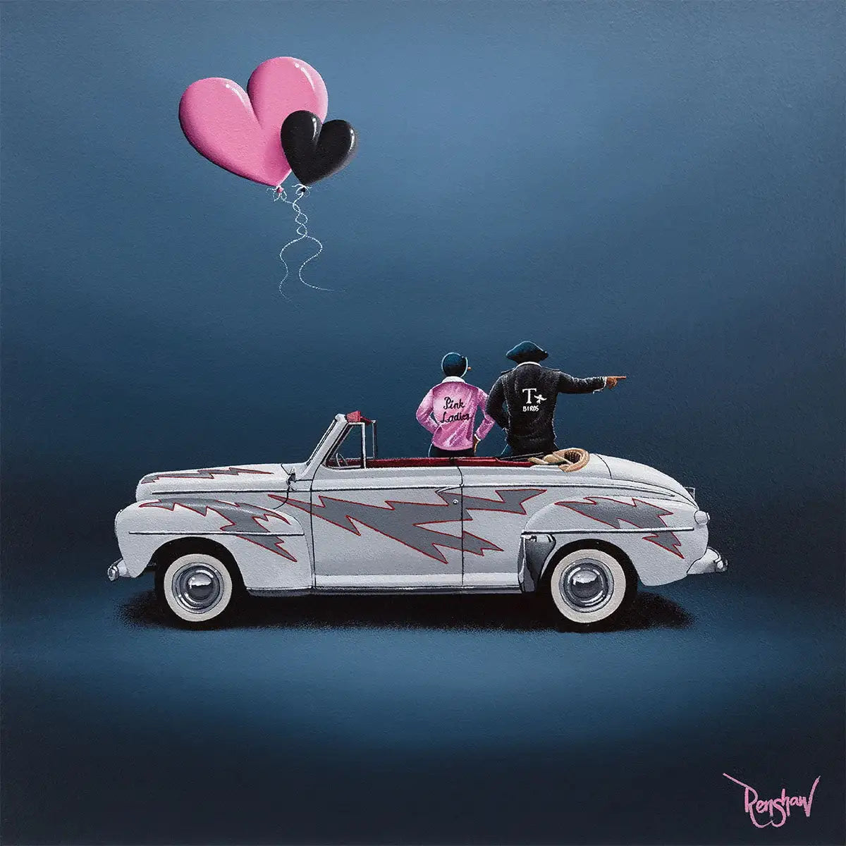 Go Greased Lightnin' - Edition by artist David Renshaw - Wyecliffe Galleries