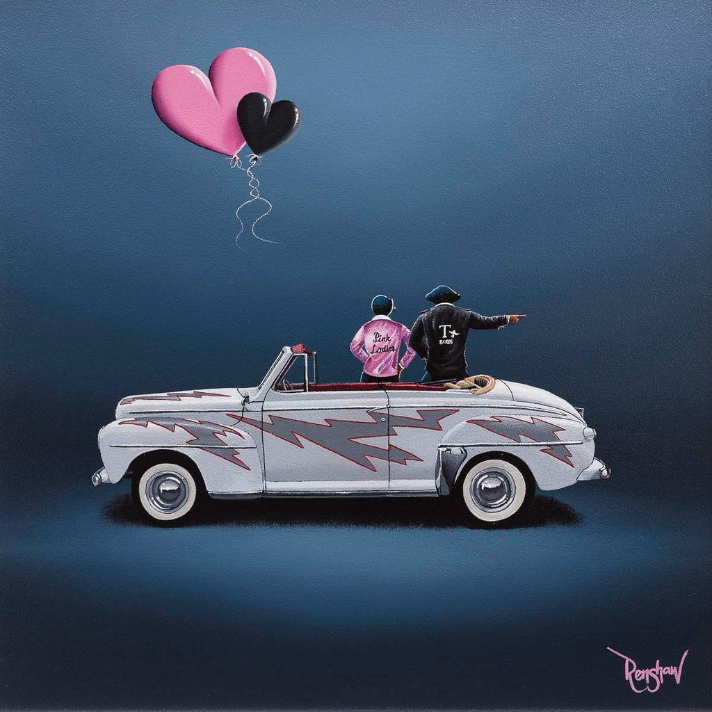 Go Greased Lightnin' - Original - SOLD by artist David Renshaw - Wyecliffe Galleries