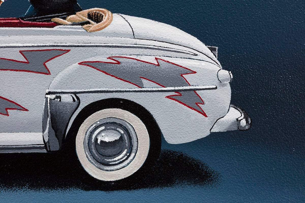 Go Greased Lightnin' - Original - SOLD by artist David Renshaw - Wyecliffe Galleries