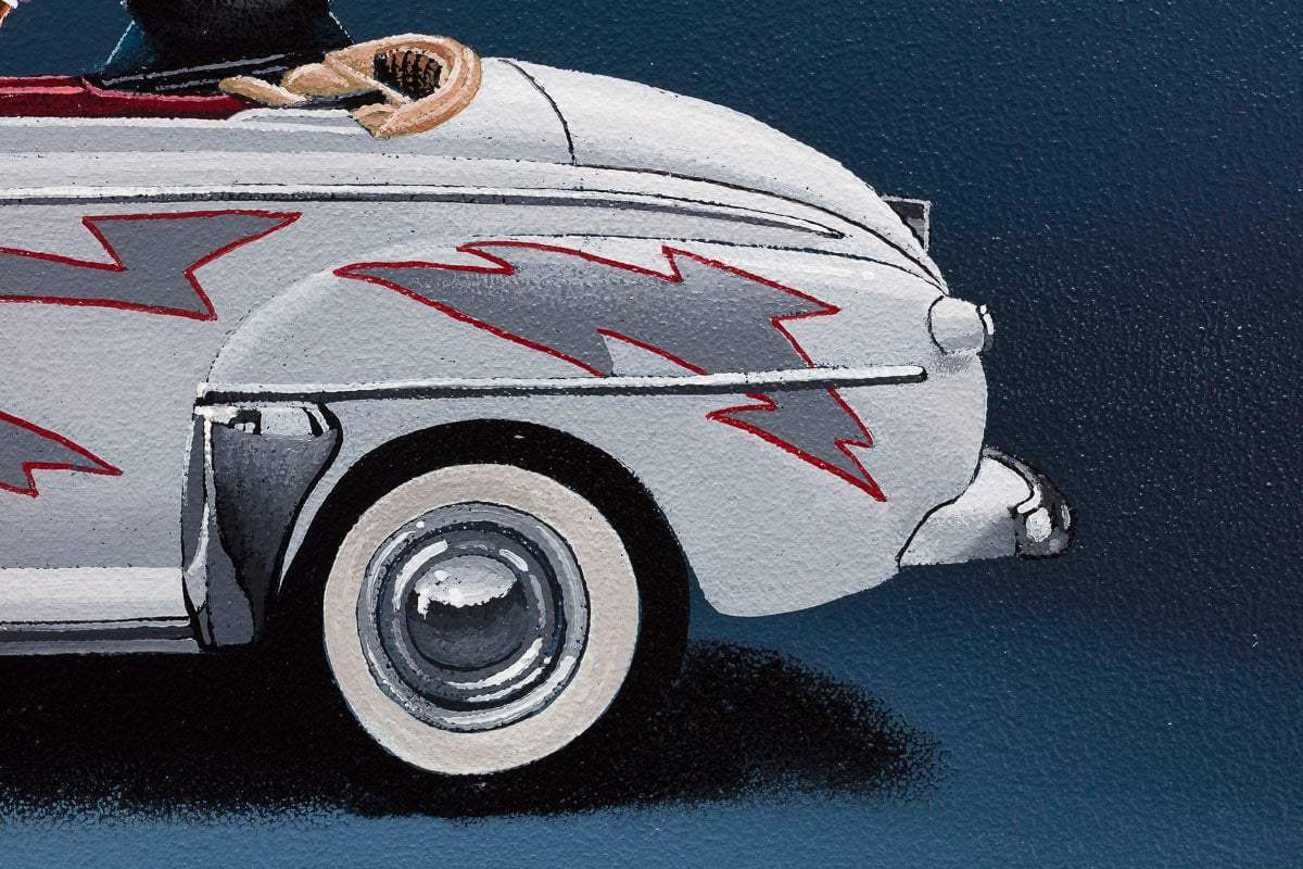 Go Greased Lightnin' - Original - SOLD by artist David Renshaw - Wyecliffe Galleries