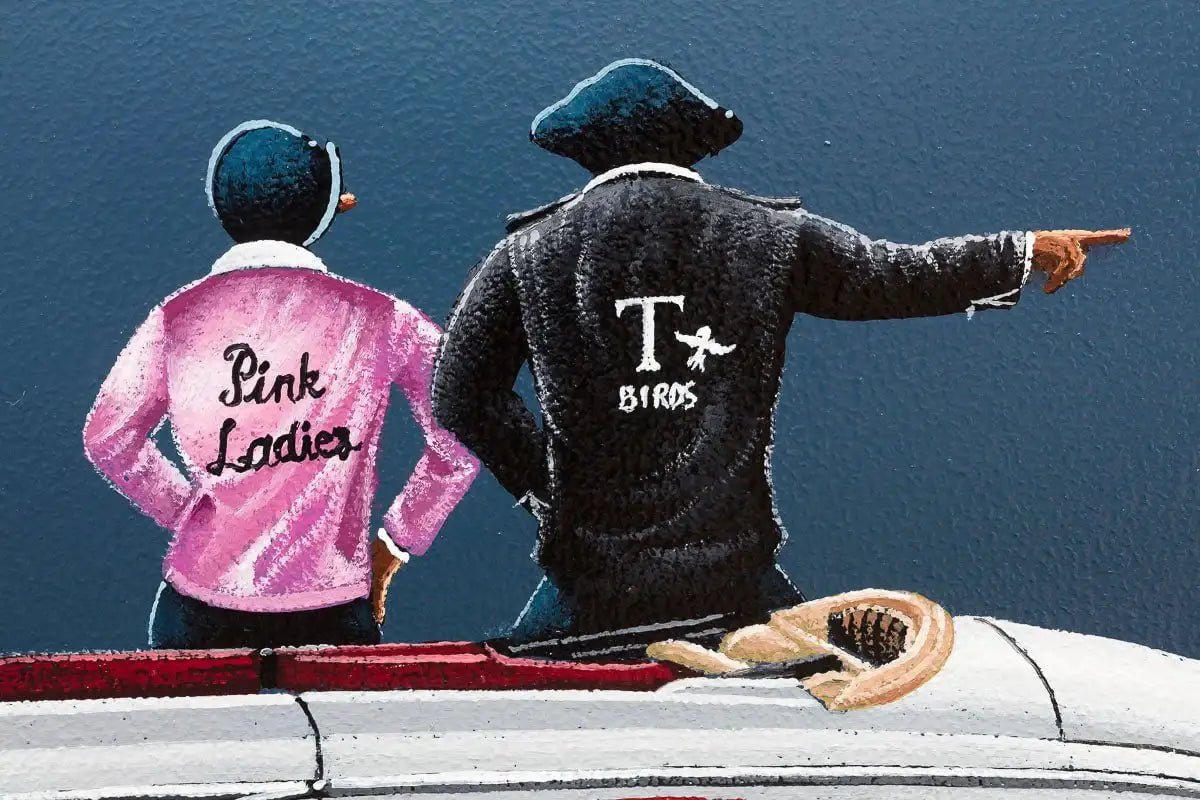 Go Greased Lightnin' - Original - SOLD by artist David Renshaw - Wyecliffe Galleries