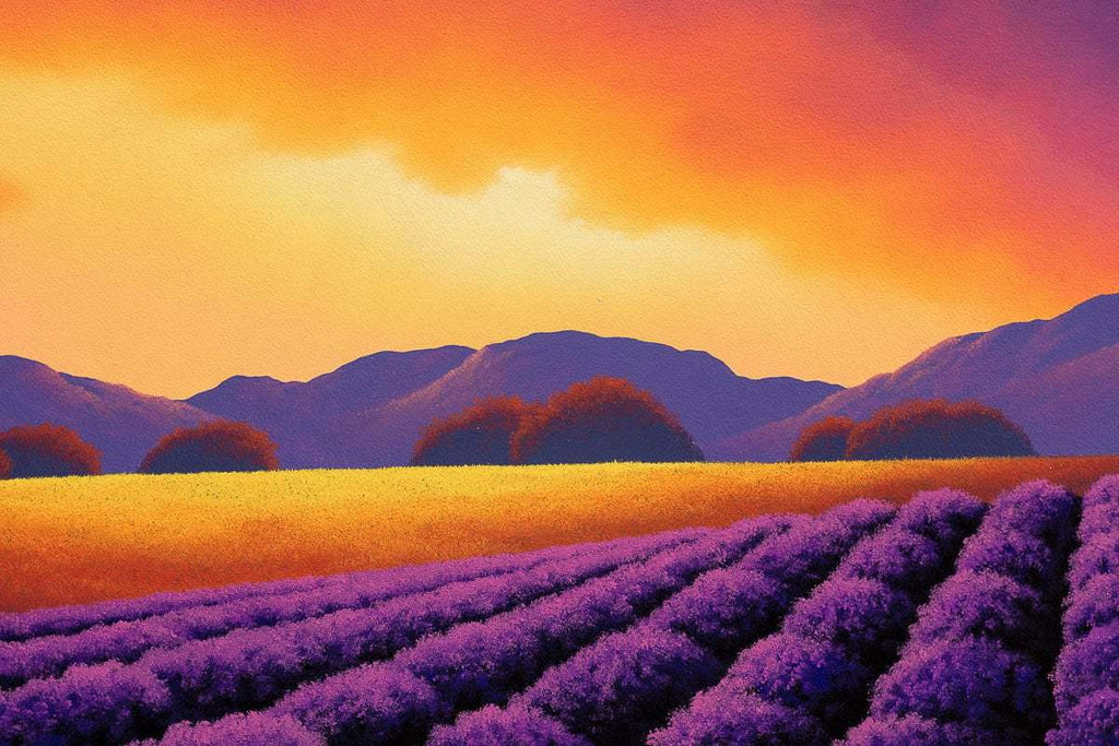 Happiness Blooms Where Lavender Grows - Original - SOLD by artist David Renshaw - Wyecliffe Galleries