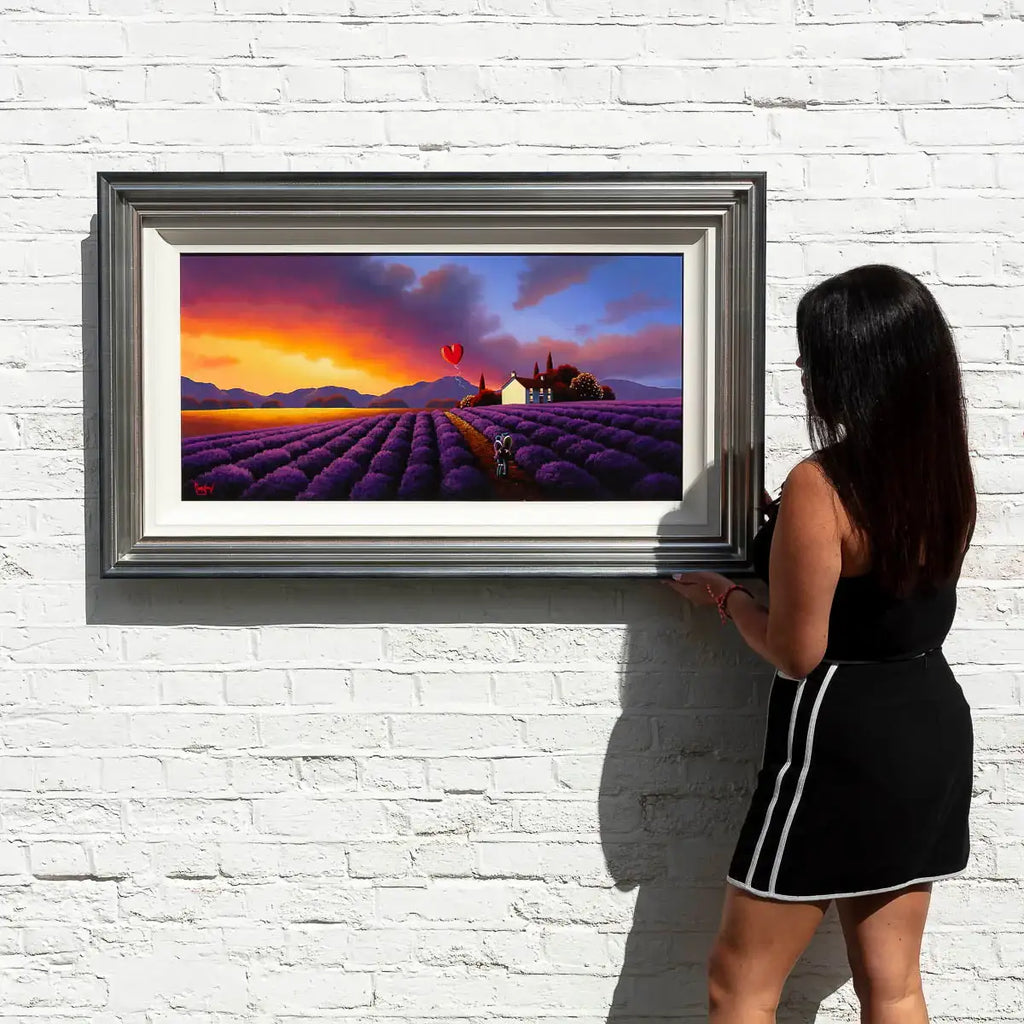 Happiness Blooms Where Lavender Grows - Original - SOLD by artist David Renshaw - Wyecliffe Galleries