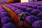 Happiness Blooms Where Lavender Grows - Original - SOLD by artist David Renshaw - Wyecliffe Galleries
