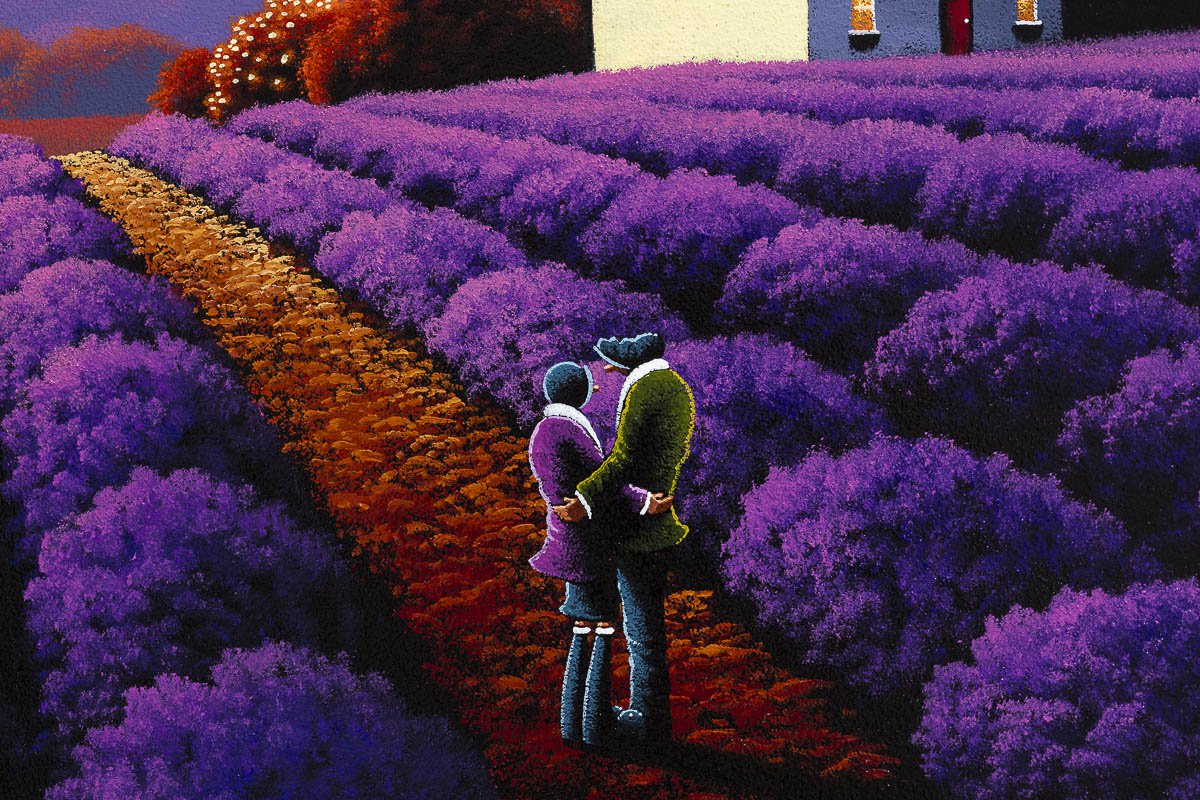 Happiness Blooms Where Lavender Grows - Original - SOLD David Renshaw Original