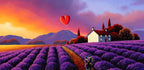 Happiness Blooms Where Lavender Grows - Original - SOLD by artist David Renshaw - Wyecliffe Galleries
