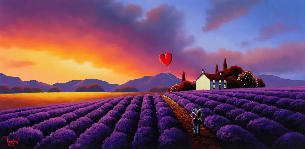 Happiness Blooms Where Lavender Grows - Original - SOLD by artist David Renshaw - Wyecliffe Galleries