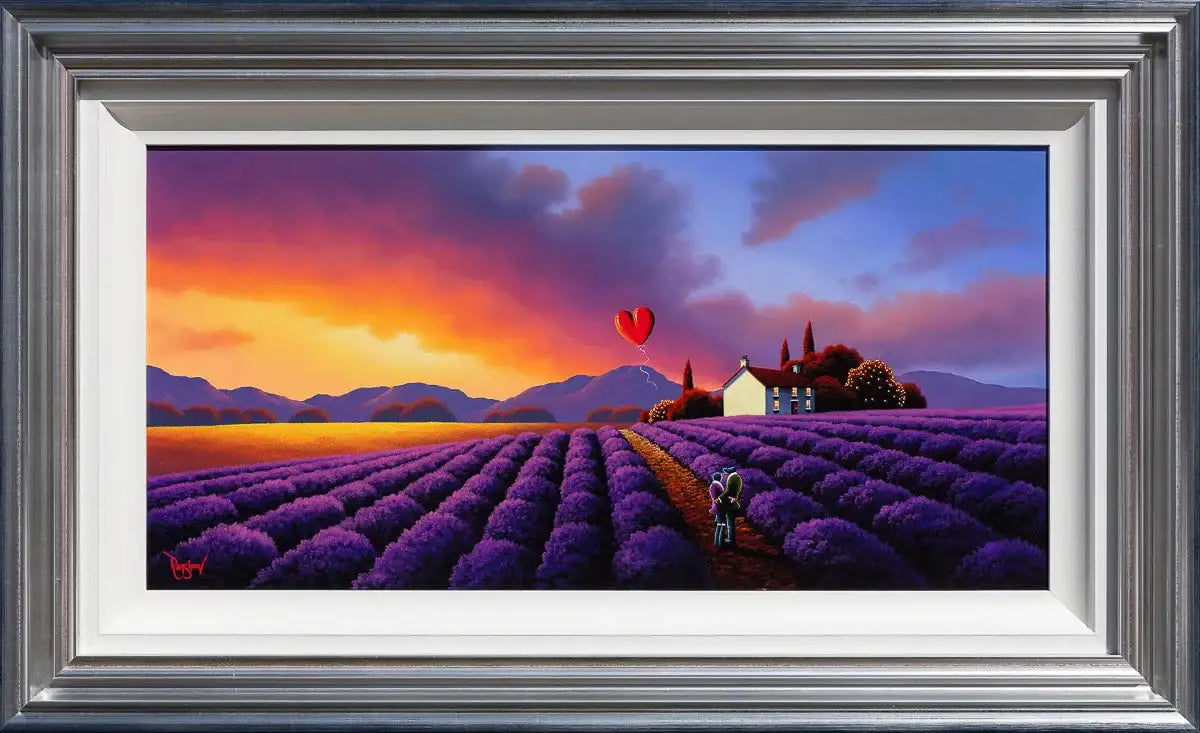 Happiness Blooms Where Lavender Grows - Original - SOLD by artist David Renshaw - Wyecliffe Galleries