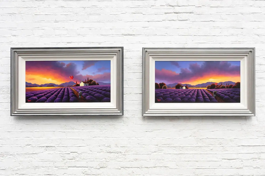 Happiness Blooms Where Lavender Grows - Original - SOLD by artist David Renshaw - Wyecliffe Galleries