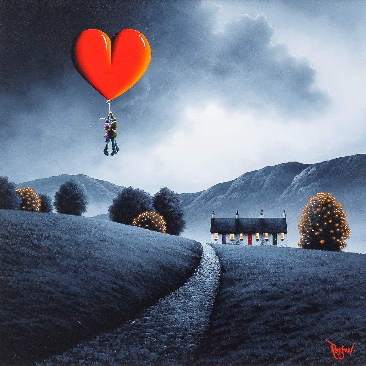 Holding Onto My Love - Original - SOLD by artist David Renshaw - Wyecliffe Galleries