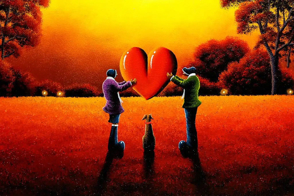 Holding Onto Our Love - Original - SOLD by artist David Renshaw - Wyecliffe Galleries