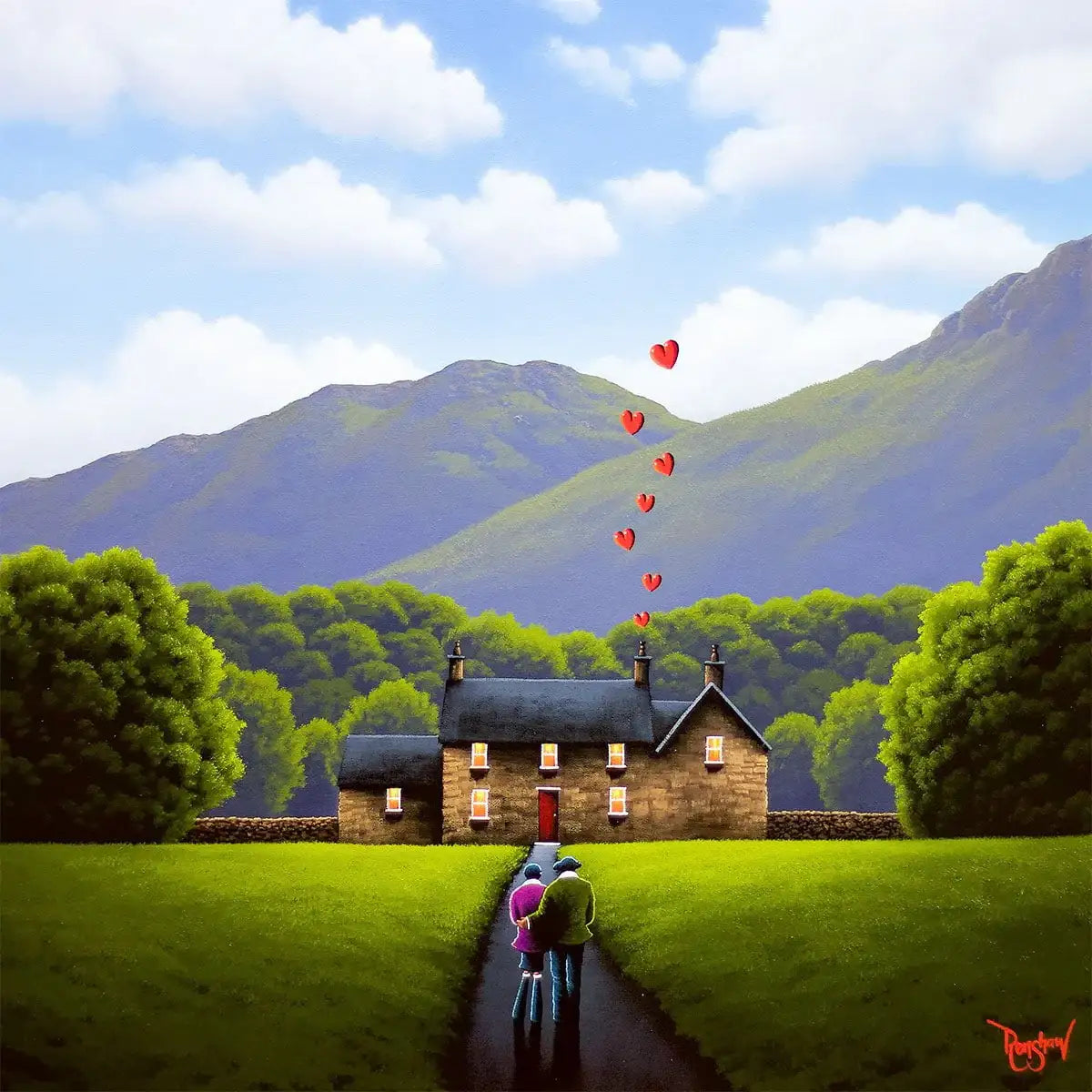 Home Of Love, Hope And Dreams - Original - SOLD by artist David Renshaw - Wyecliffe Galleries