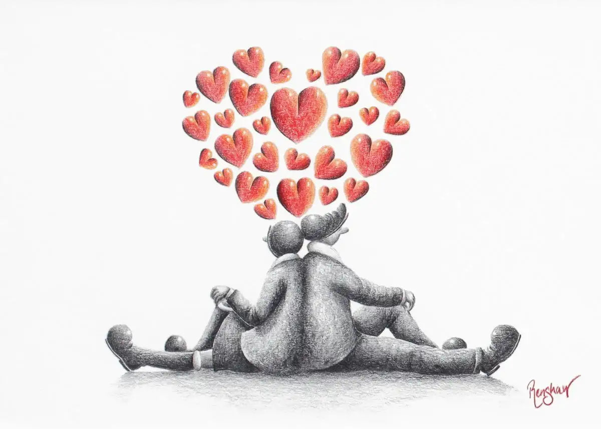 I've Got Your Back - Original Sketch - SOLD by artist David Renshaw - Wyecliffe Galleries