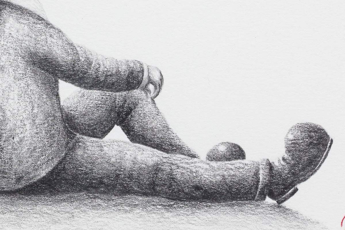 I've Got Your Back - Original Sketch - SOLD by artist David Renshaw - Wyecliffe Galleries