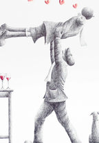 I've Had The Wine Of My Life - Original Sketch - SOLD by artist David Renshaw - Wyecliffe Galleries