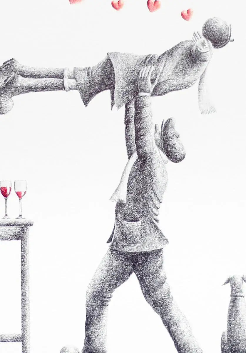 I've Had The Wine Of My Life - Original Sketch - SOLD by artist David Renshaw - Wyecliffe Galleries