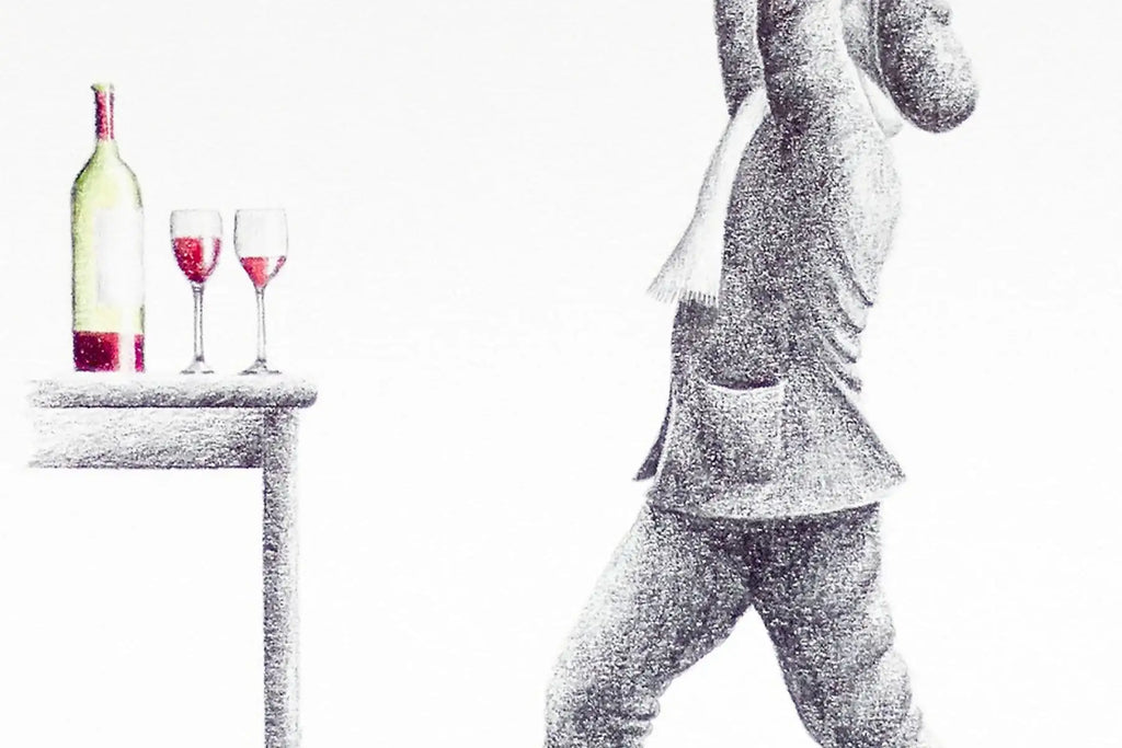 I've Had The Wine Of My Life - Original Sketch - SOLD by artist David Renshaw - Wyecliffe Galleries