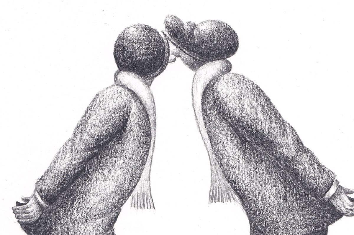 It's Always Better When We're Together - Original Sketch - SOLD by artist David Renshaw - Wyecliffe Galleries