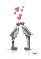 It's Always Better When We're Together - Original Sketch - SOLD by artist David Renshaw - Wyecliffe Galleries