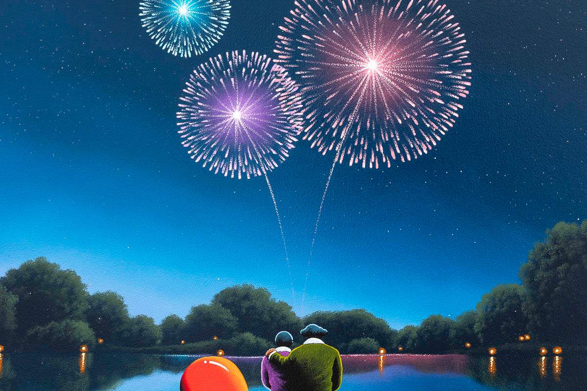 Jewels In The Night - Original - SOLD by artist David Renshaw - Wyecliffe Galleries