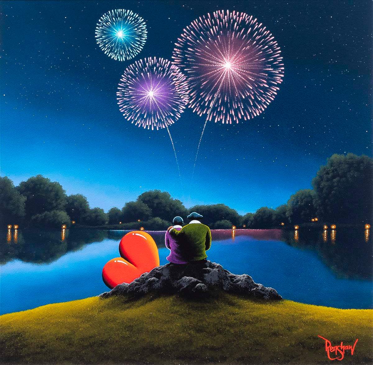 Jewels In The Night - Original - SOLD by artist David Renshaw - Wyecliffe Galleries