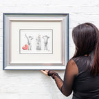 Karaoke Queen - Original Sketch - SOLD by artist David Renshaw - Wyecliffe Galleries