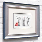 Karaoke Queen - Original Sketch - SOLD by artist David Renshaw - Wyecliffe Galleries