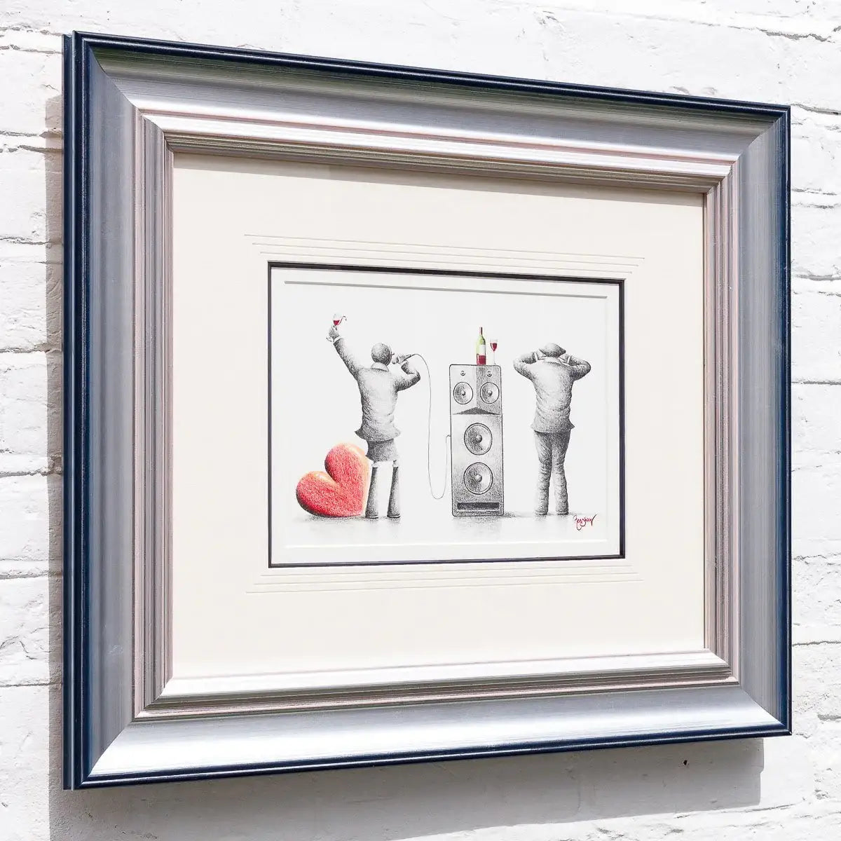 Karaoke Queen - Original Sketch - SOLD by artist David Renshaw - Wyecliffe Galleries