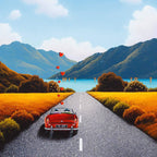 Lakeside Journey - Original - SOLD by artist David Renshaw - Wyecliffe Galleries