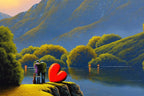 Lakeside Tranquillity - Original - SOLD by artist David Renshaw - Wyecliffe Galleries