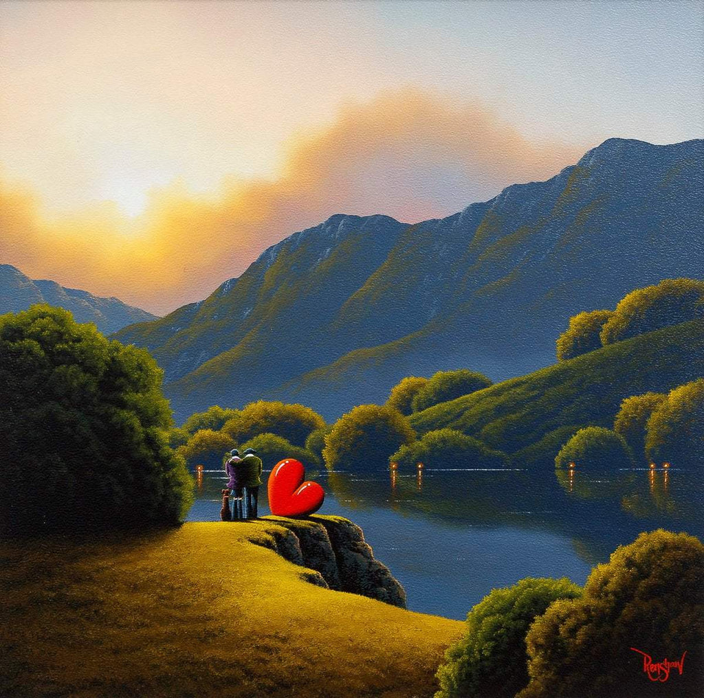 Lakeside Tranquillity - Original - SOLD by artist David Renshaw - Wyecliffe Galleries