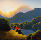 Lakeside Tranquillity - Original - SOLD by artist David Renshaw - Wyecliffe Galleries
